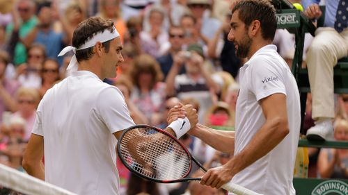 Roger Federer defeated Marin Cilic in straight sets. (AAP)