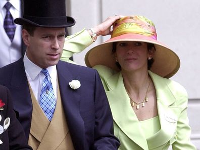 Prince Andrew and Ghislaine Maxwell at Royal Ascot, 2000