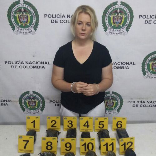 Cassie was caught attempting to smuggle 6kg cocaine out of Colombia in April last year. (Supplied)