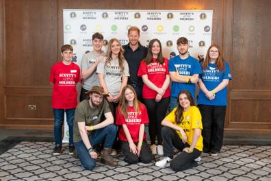 prince harry visit with bereaved children military little scotty's soldiers