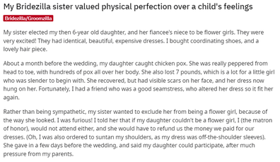 Flowergirl with chicken pox Reddit