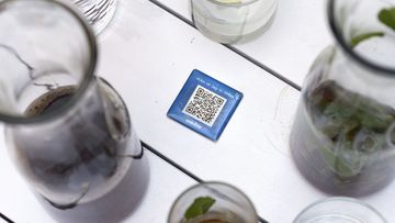 Patrons at restaurants scan barcodes to order and pay. 