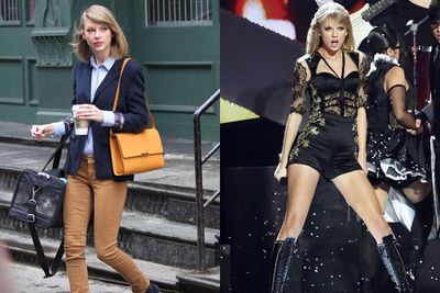 Taylor, Taylor, Taylor... your conservative blazer and business shirt combo doesn't fool us for a second. <br/><br/>Especially since you've got legs that go for days and can whip your hair back and forth on stage better than Willow Smith #trouble <br/>