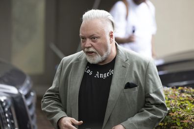 Radio host Kyle Sandilands leaves  his home in, Vaucluse, 17 March 2026.