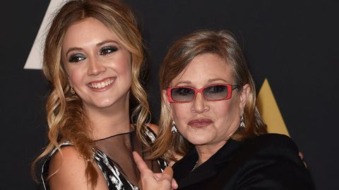 Billie Lourd and Carrie Fisher