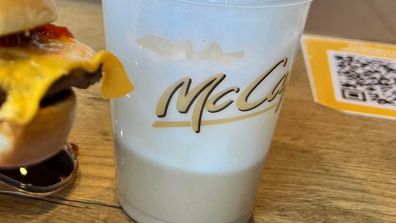 Pistachio Iced Latte in McDonald's Latvia