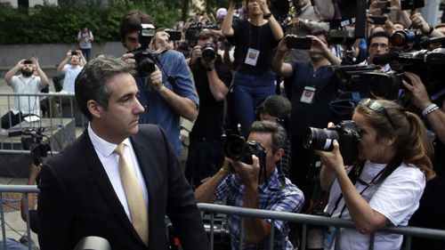 Michael Cohen outside a federal court in Manhattan.