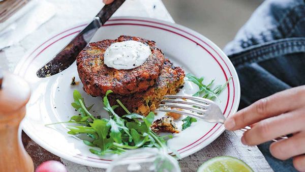 The Dinner Ladies chickpea and coriander burgers