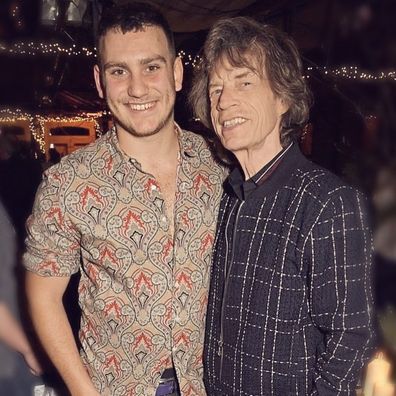 Mick Jagger and his son Gabriel.