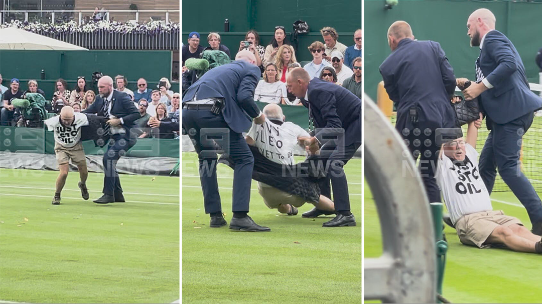 Aussie Daria Saville left 'rattled' as protester runs onto court, litters surface with confetti in farcical scenes