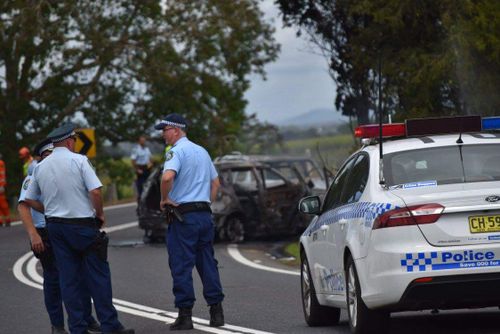 The Pacific Highway remains closed at Ulmarra. (Carol Skinner)