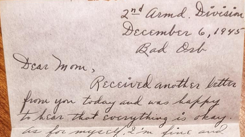 The letter was addressed to John's mum. 