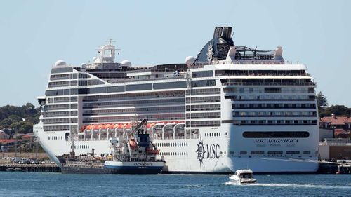 The Magnifica is currently anchored off Fremantle.