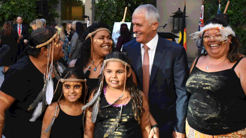 Prime Minister Malcolm Turnbull at an event the evening before he hands down the Closing the Gap update. (AAP)