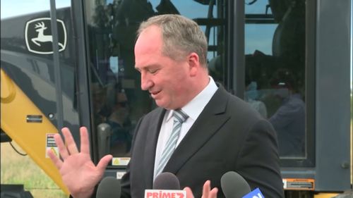 The former Nationals leader then walked out of the press conference. (9NEWS)