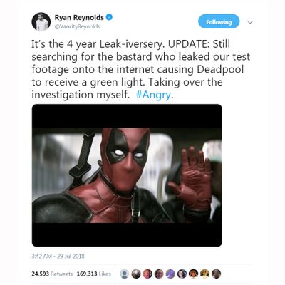 Ryan Reynolds Funniest Tweets