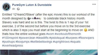 PureGym slammed for insensitive 'Black History Month' inspired workout routine