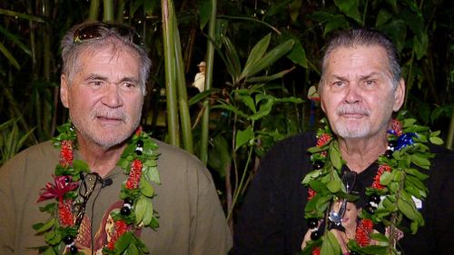 Alan Robinson and Walter Macfarlane are interviewed in Honolulu. (AAP)