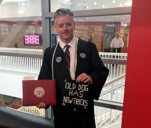 US man graduates from college where he works as a night cleaner