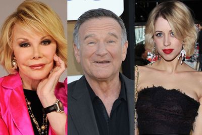 It was a sad year as we said our shock goodbyes to Joan Rivers, 81, Robin Williams, 63, Charlotte Dawson, 47,  Philip Seymour Hoffman, 46, Peaches Geldof, 25 Simone Battle of the pop group GRL, also aged 25.