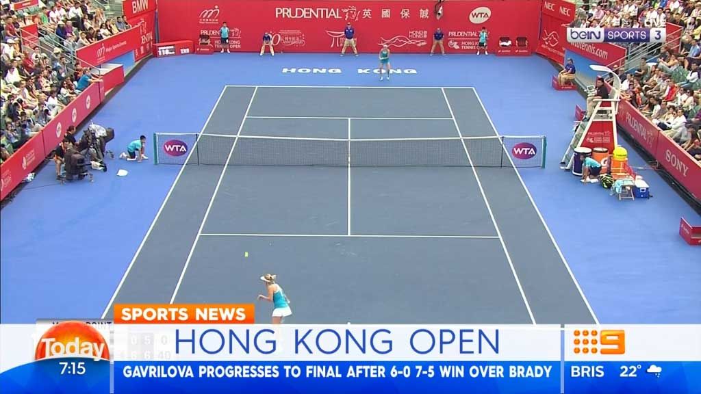 Gavrilova reaches Hong Kong Open final