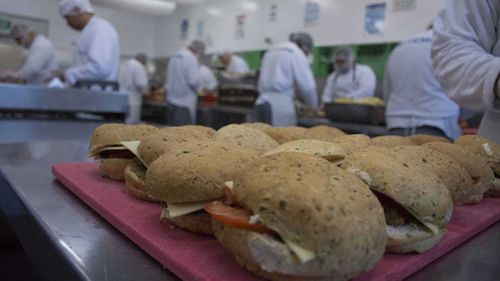 Lunch is prepared at Long Bay Prison in Sydney. (Corrective Services NSW)