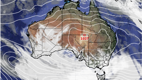 Another cold front will sweep over Western Australia Monday night.