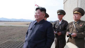 North Korea's Kim Jong-un at a weapons test.