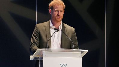 Prince Harry, Duke of Sussex speaks as he attends a sustainable tourism summit at the Edinburgh International Conference Centre on February 26, 2020 in Edinburgh, Scotland.