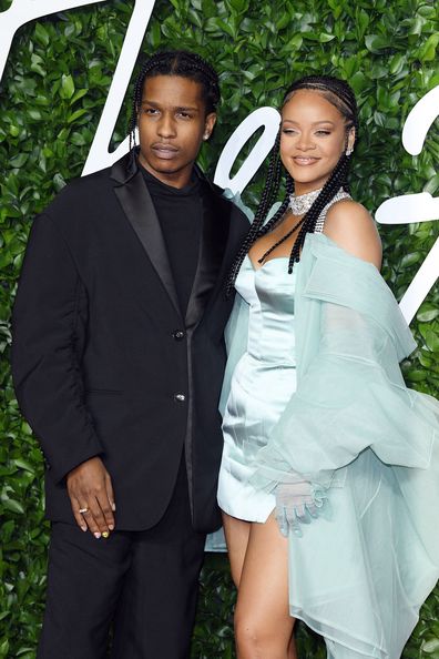 Rihanna and ASAP Rocky arrive at The Fashion Awards 2019 held at Royal Albert Hall on December 02, 2019 in London, England.