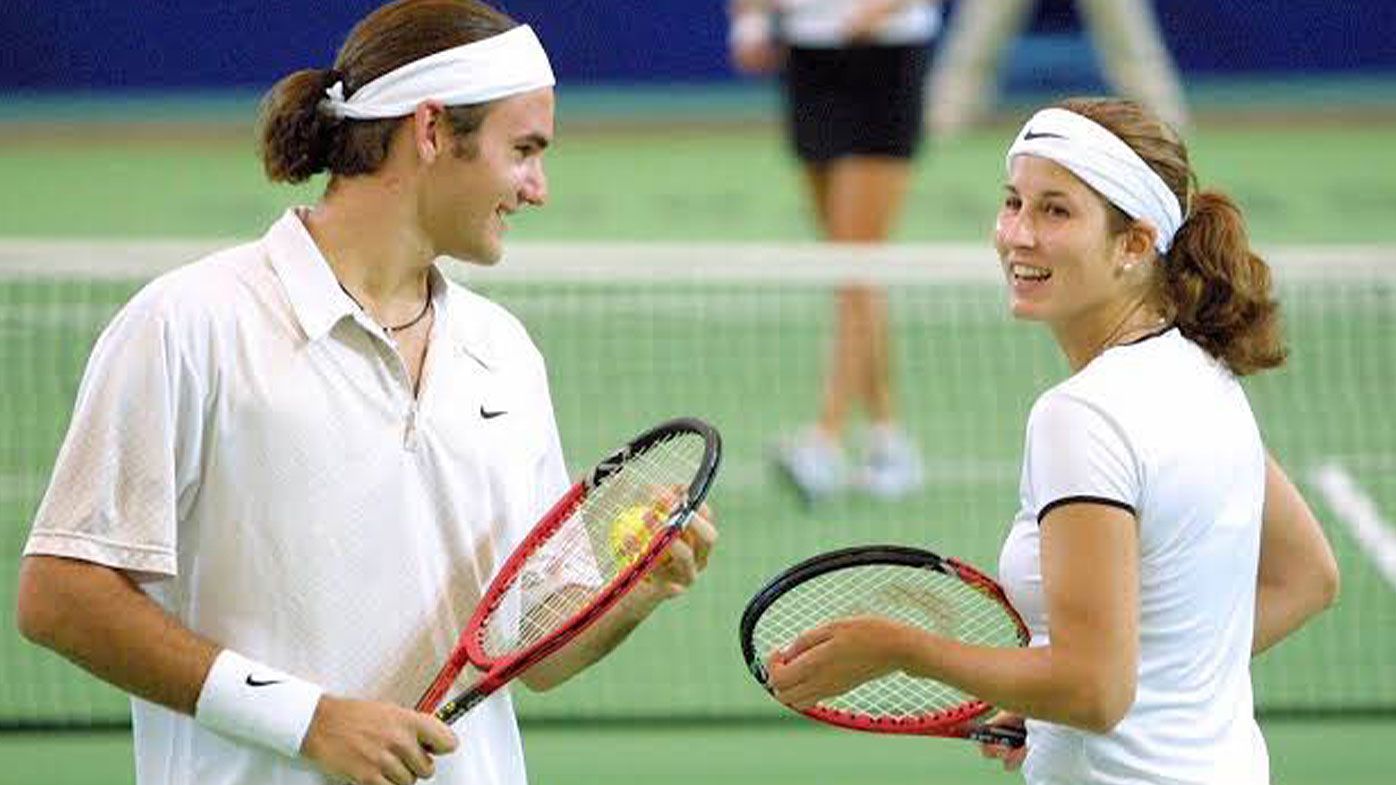 Roger Federer and wife Mirka 