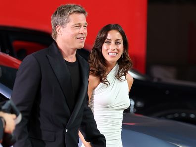 Ines de Ramon and Brad Pitt