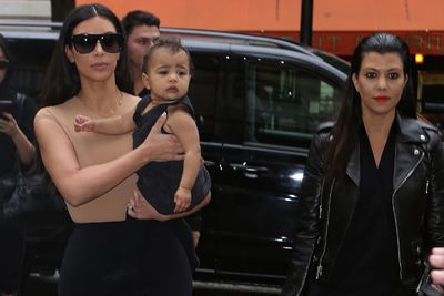 North steals the limelight in Paris as the Kardashians arrive for the big wedding...<br/><br/>(Image: Getty)