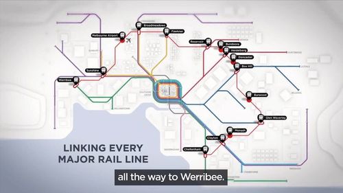 Modelling shows commutes will be more than halved. Cheltenham to the airport would take 45 minutes. (AAP)