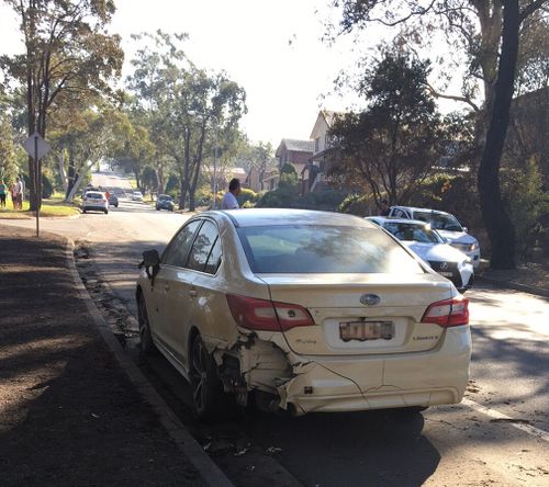 A local resident's car bears the damage of the extreme heat. (Luke Cooper)