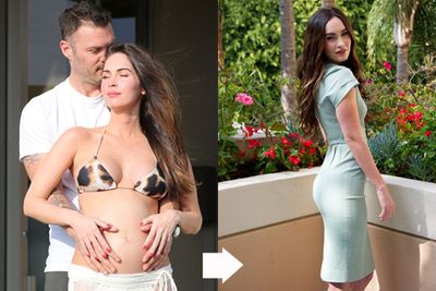 Pictured: Three months after giving birth to son, Noah.<br/><br/>Her secret: "My baby was kind of small and my pregnancy was small – I walked out of the hospital kind of like this. Not to be crazy, but… it is what it is."