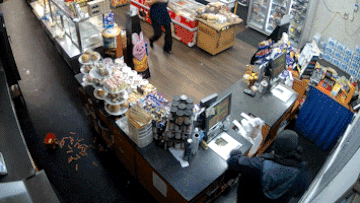 Grocery worker hurls carton of custard at knife-wielding armed robber
