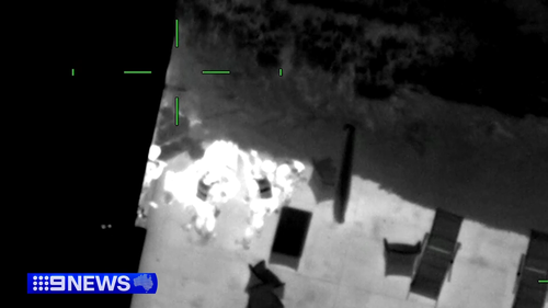The dog squad tracked the teens to a nearby yard.