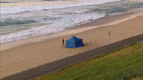 Police have identified the body of a woman whose body washed up on North Cronulla Beach, in Sydney's south, yesterday morning. Picture: 9NEWS.