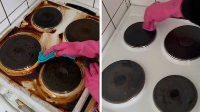 Stovetop cleaning TikTok hack