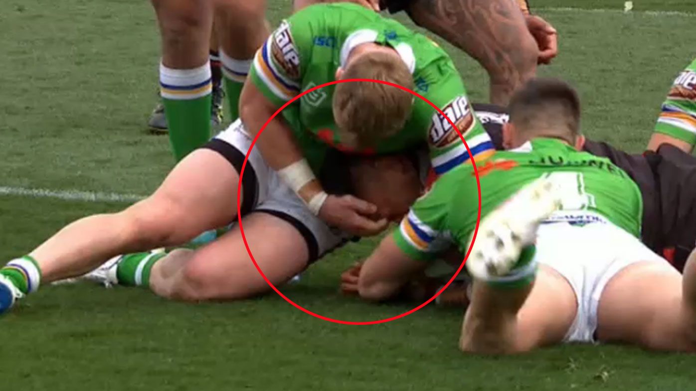 Straight to NRL judiciary for Raiders player Hudson Young after eye gouge charge