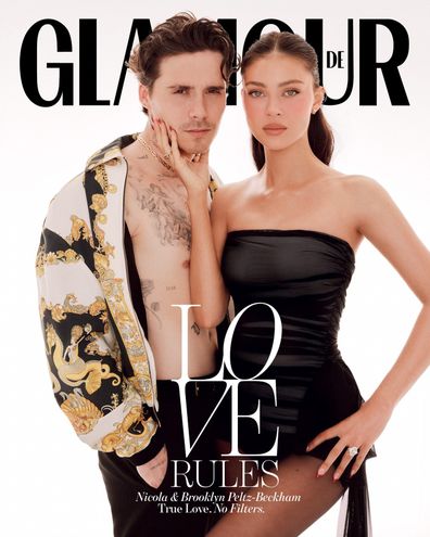 Brooklyn Peltz Beckham and Nicola Peltz Beckham on the cover of Glamour.