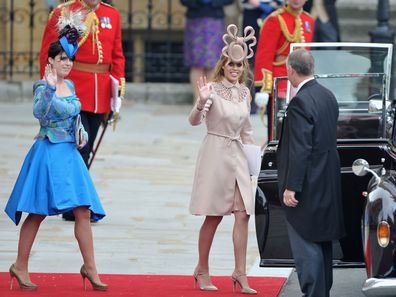 Princess Beatrice and Princess Eugenie at the 2011 royal wedding