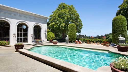 As well as a pool, the property has an eight-car carport as well as a wine and liquor cellar.