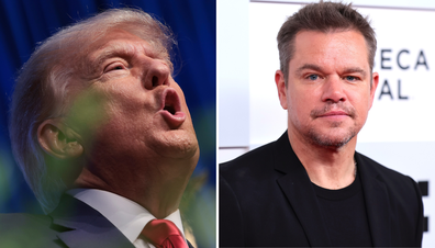 Donald Trump and Matt Damon