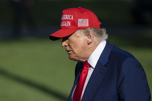 WASHINGTON DC, UNITED STATES - JUNE 21: United States President Donald Trump walks toward the White House upon his arrival in Washington DC from New Jersey on June 21, 2025. (Photo by Celal Gunes/Anadolu via Getty Images)