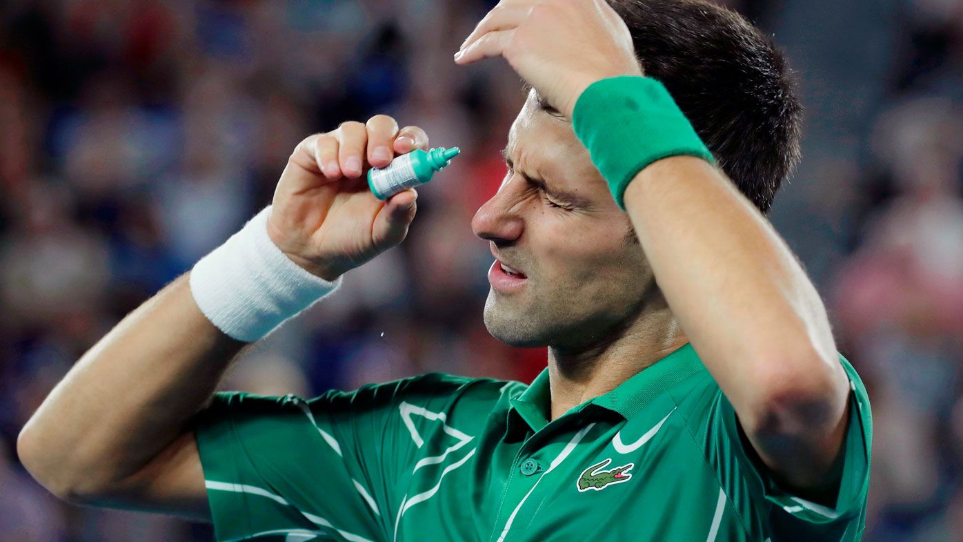 Novak Djokovic overcomes bizarre contact lens drama to book semi-final showdown
