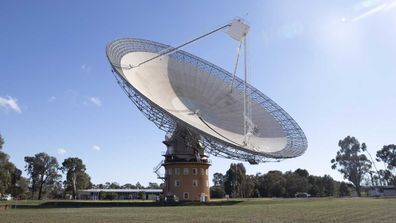 The radio telescope in Parkes.