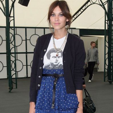 LONDON - SEPTEMBER 15:  Alexa Chung attends the Luella Spring/Summer 2009 collection catwalk during London Fashion week on September 15, 2008 in London, England.  (Photo by Dan Kitwood/Getty Images)