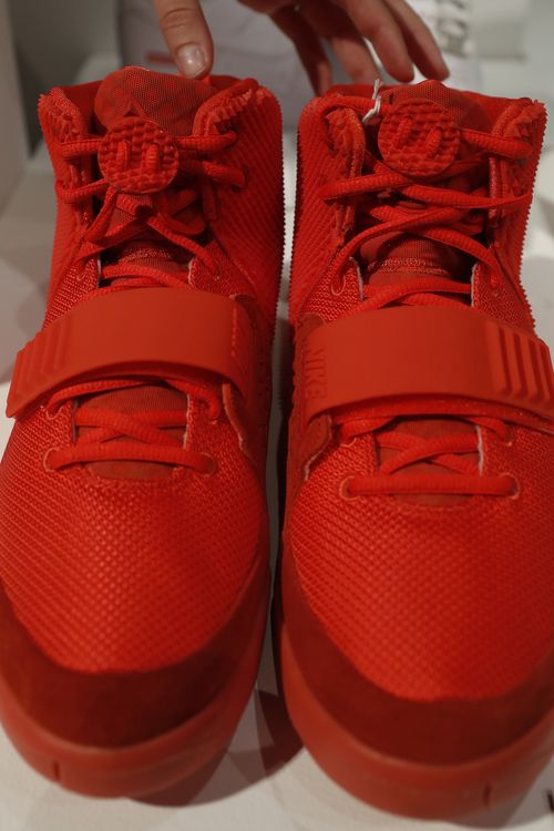 Nike Air Yeezy Red October sneakers.